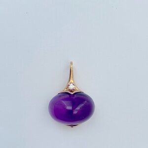 🦄 Amethyst & Diamond Pendant